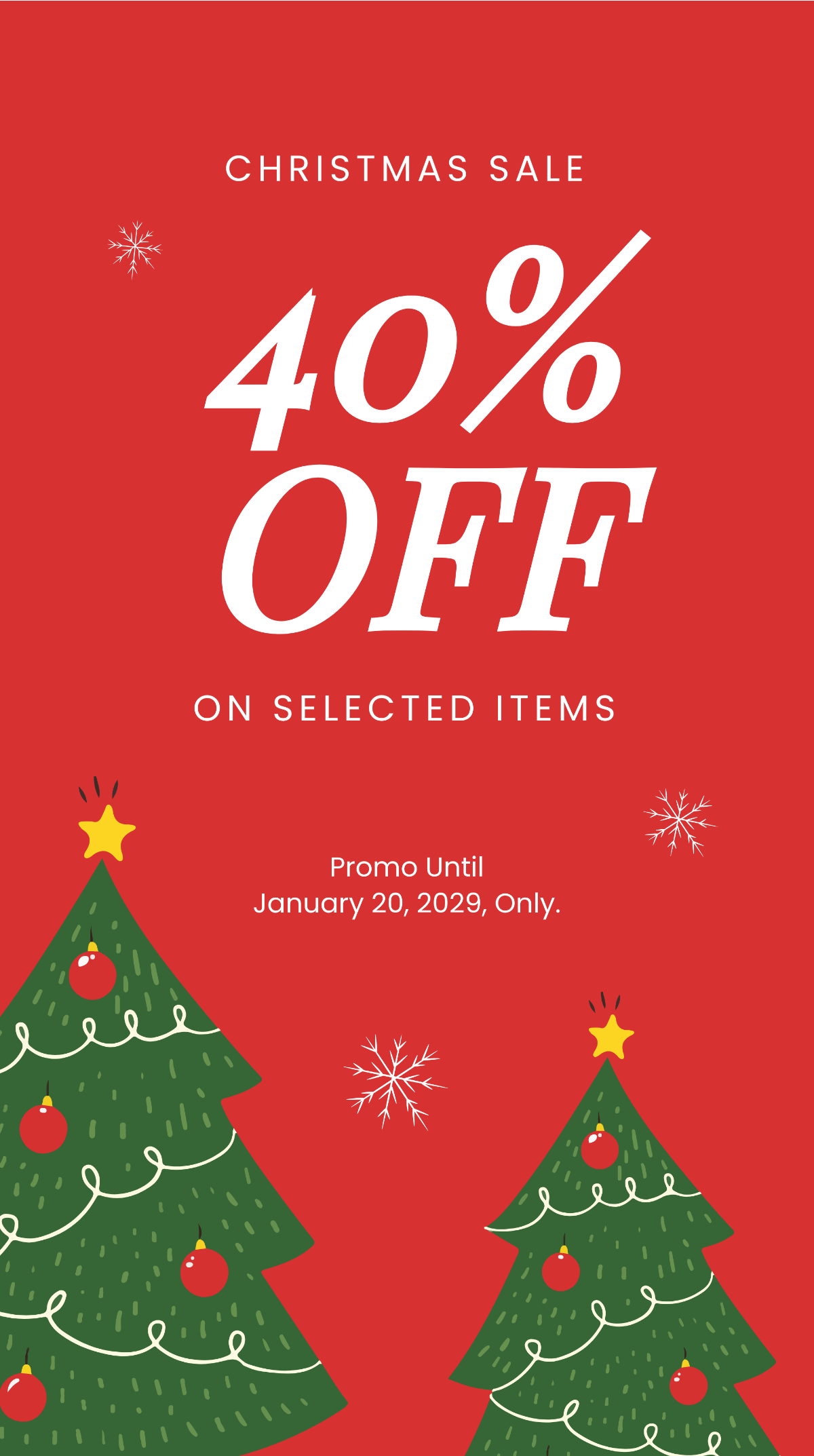 Christmas Holiday Sale Instagram Story Template