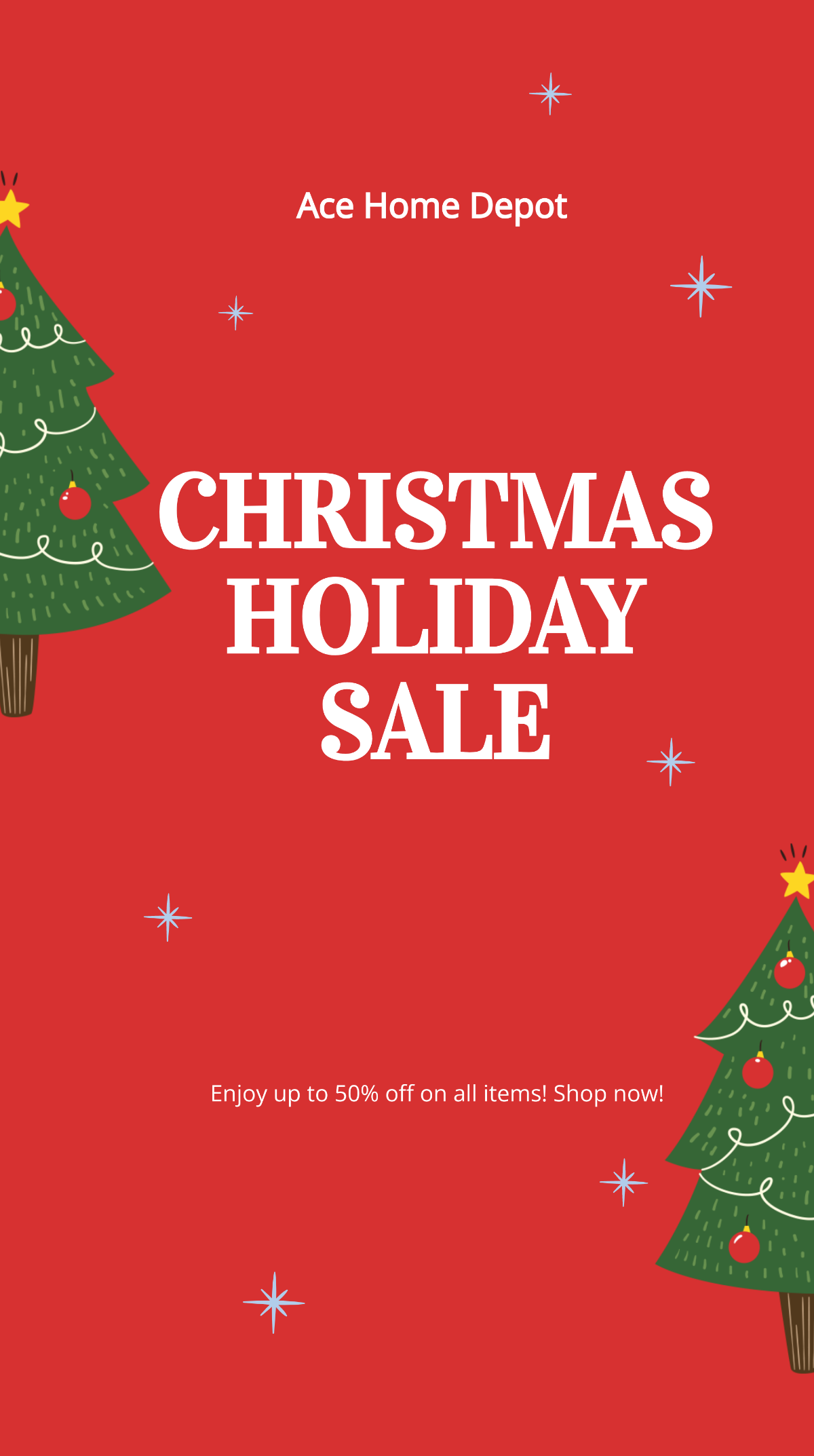Christmas Holiday Sale Whatsapp Image Template