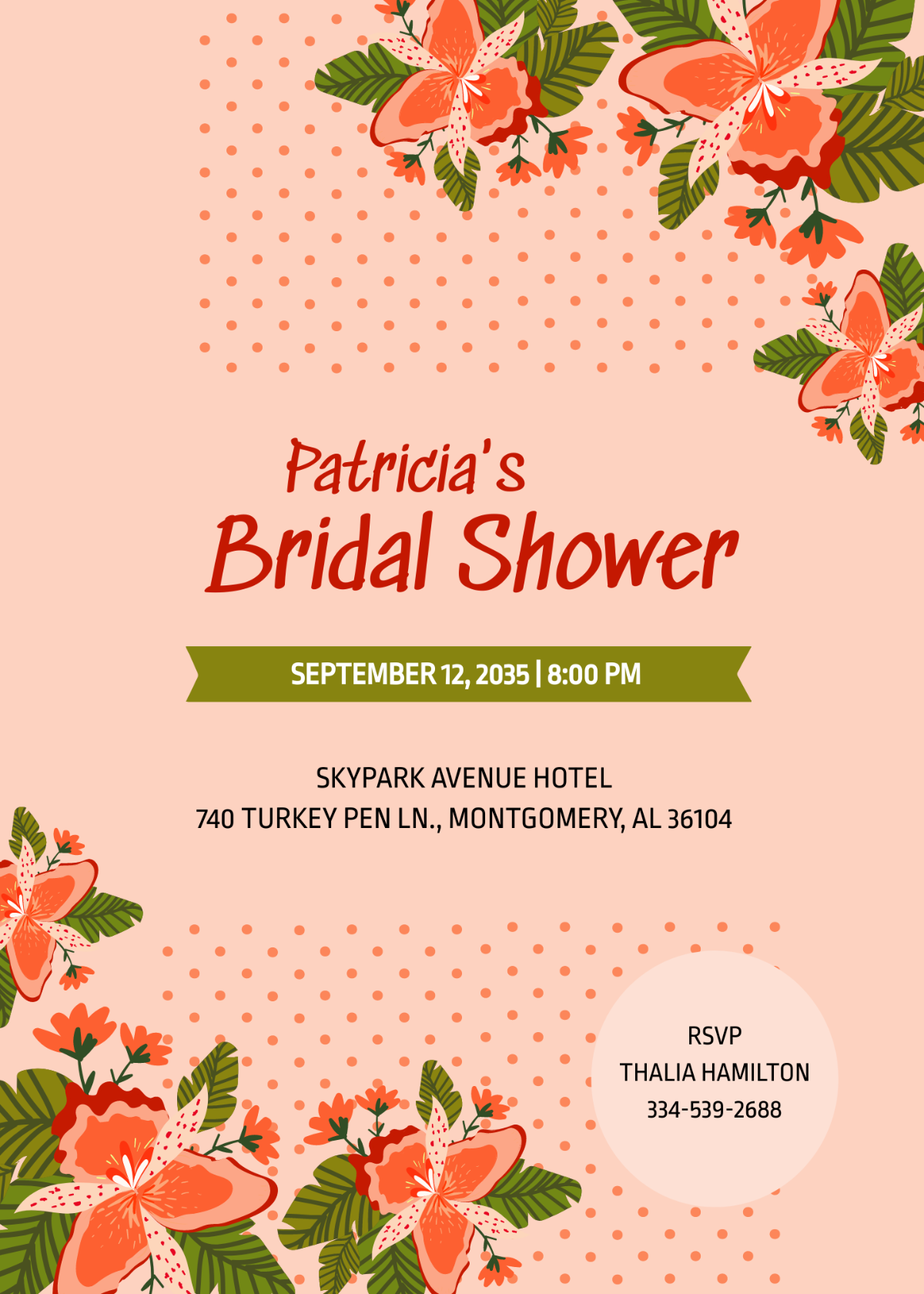 Free Bridal Shower Invitation Template