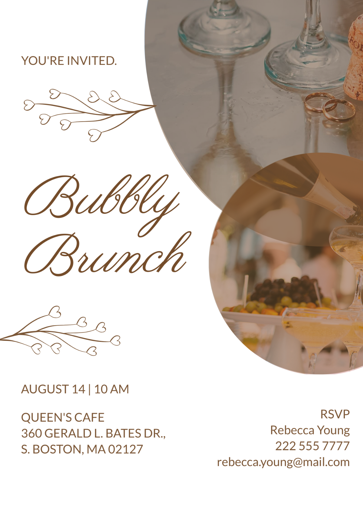 Champagne Brunch Invitation Template - Edit Online & Download