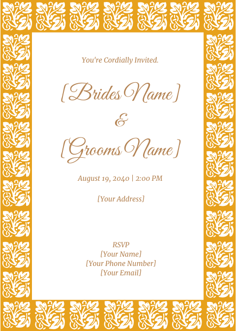 FREE Fall Wedding Invitation Templates Examples Edit Online Download