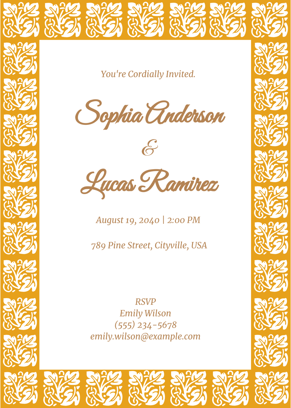 Classika Fall Wedding Invitation
