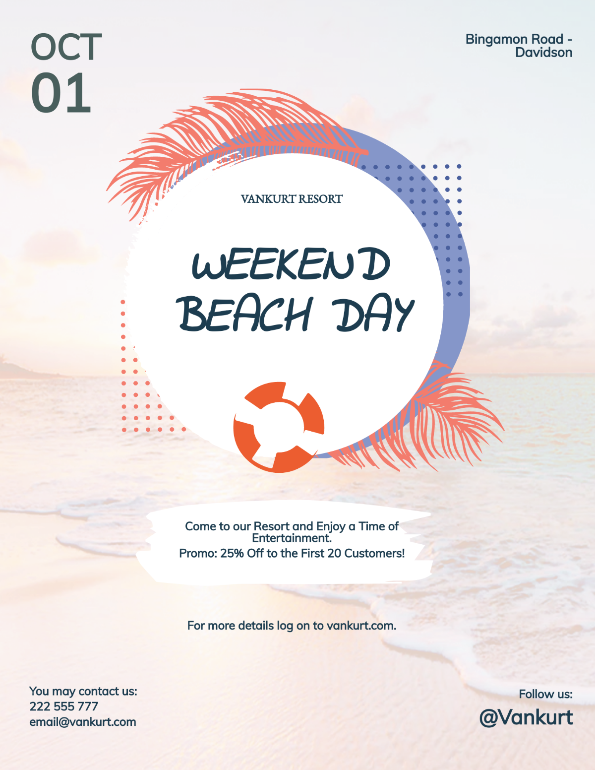 Free Beach Day Flyer Template