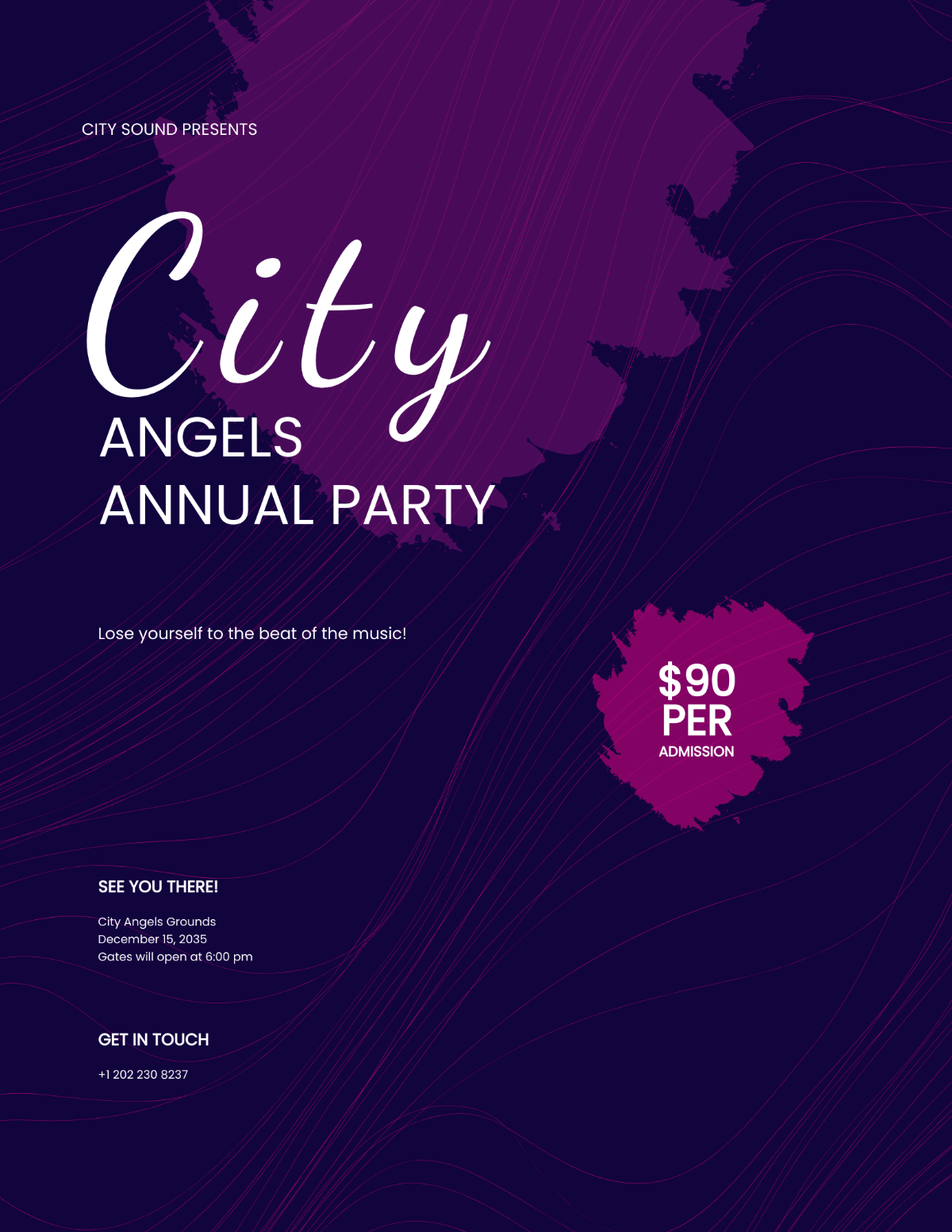 Free City Angels Party Flyer Template