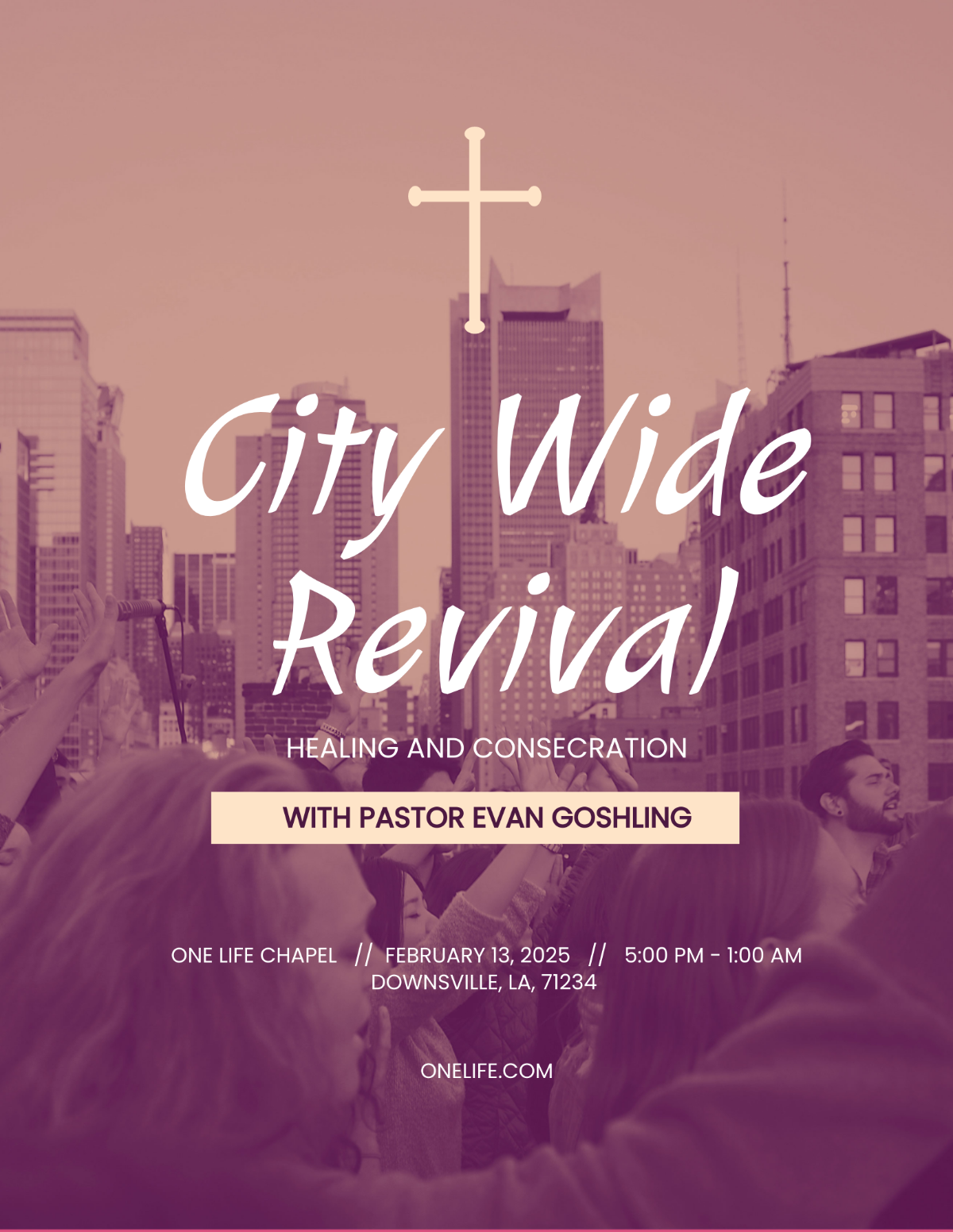 City Wide Revival Church Flyer Template