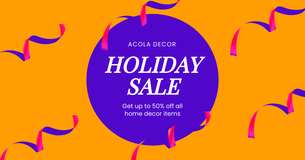 Free Holiday Discount Sale Facebook Post Template