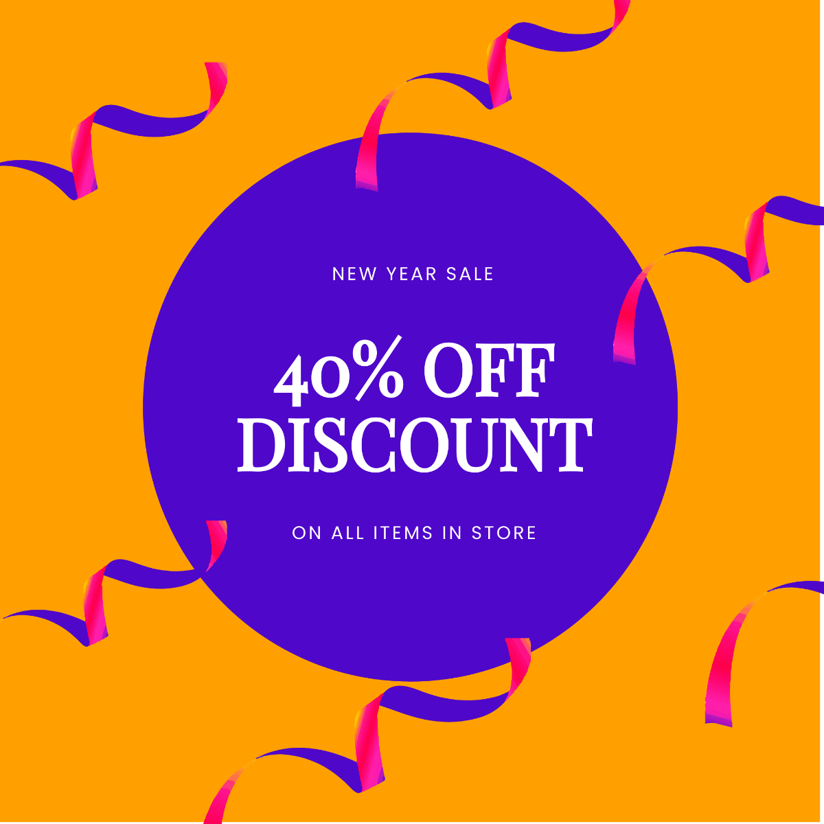 Holiday Discount Sale Instagram Post Template