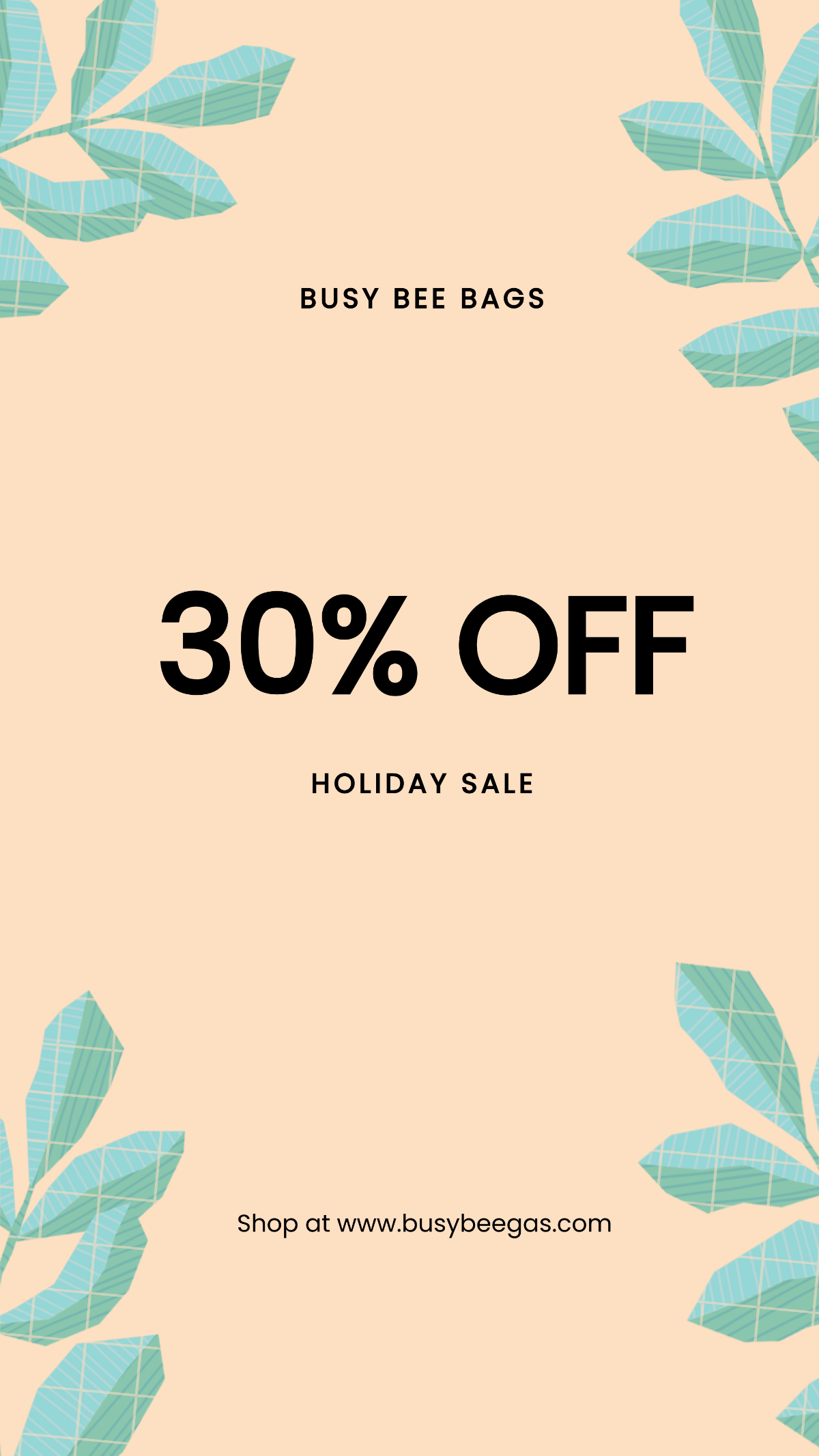 30% Off Holiday Sale Whatsapp Image Template