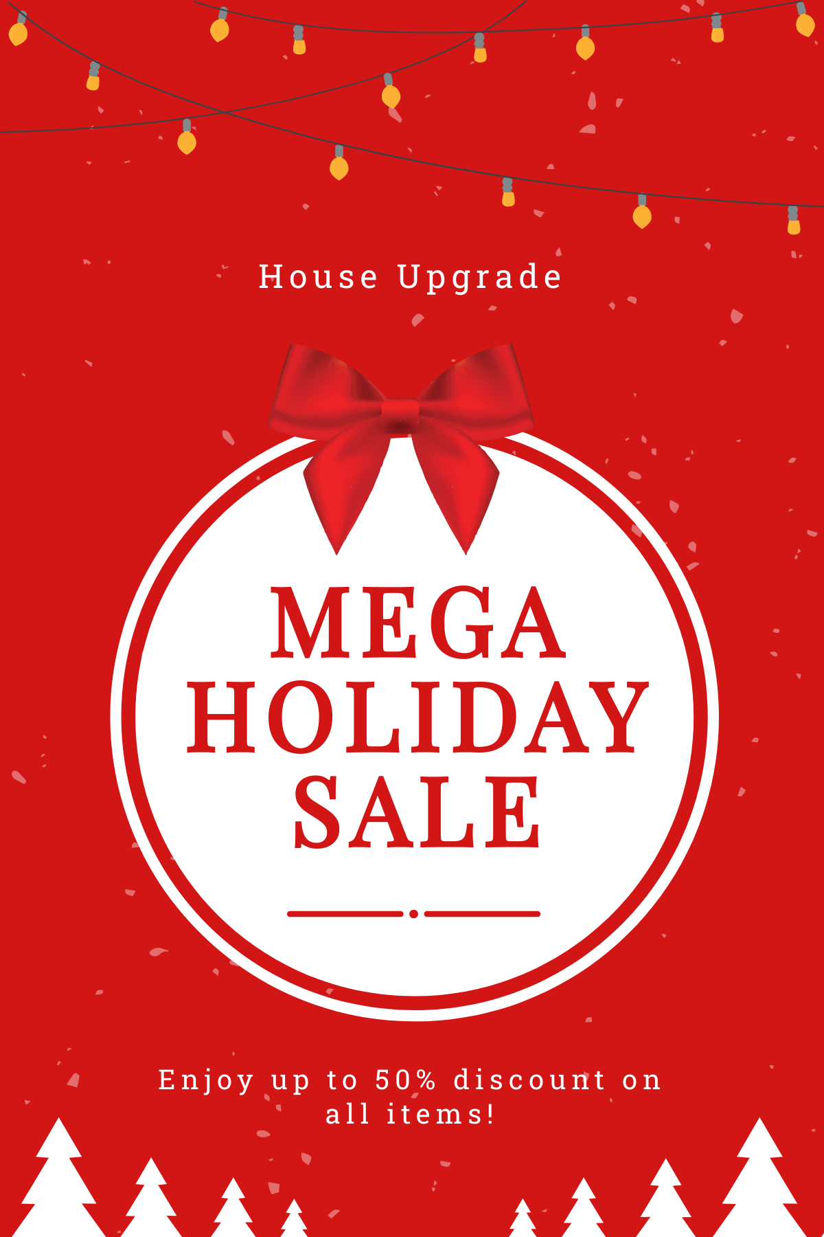 Simple Holiday Sale Pinterest Pin Template
