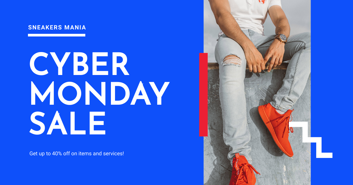 Cyber Monday Discount Sale Facebook Post Template