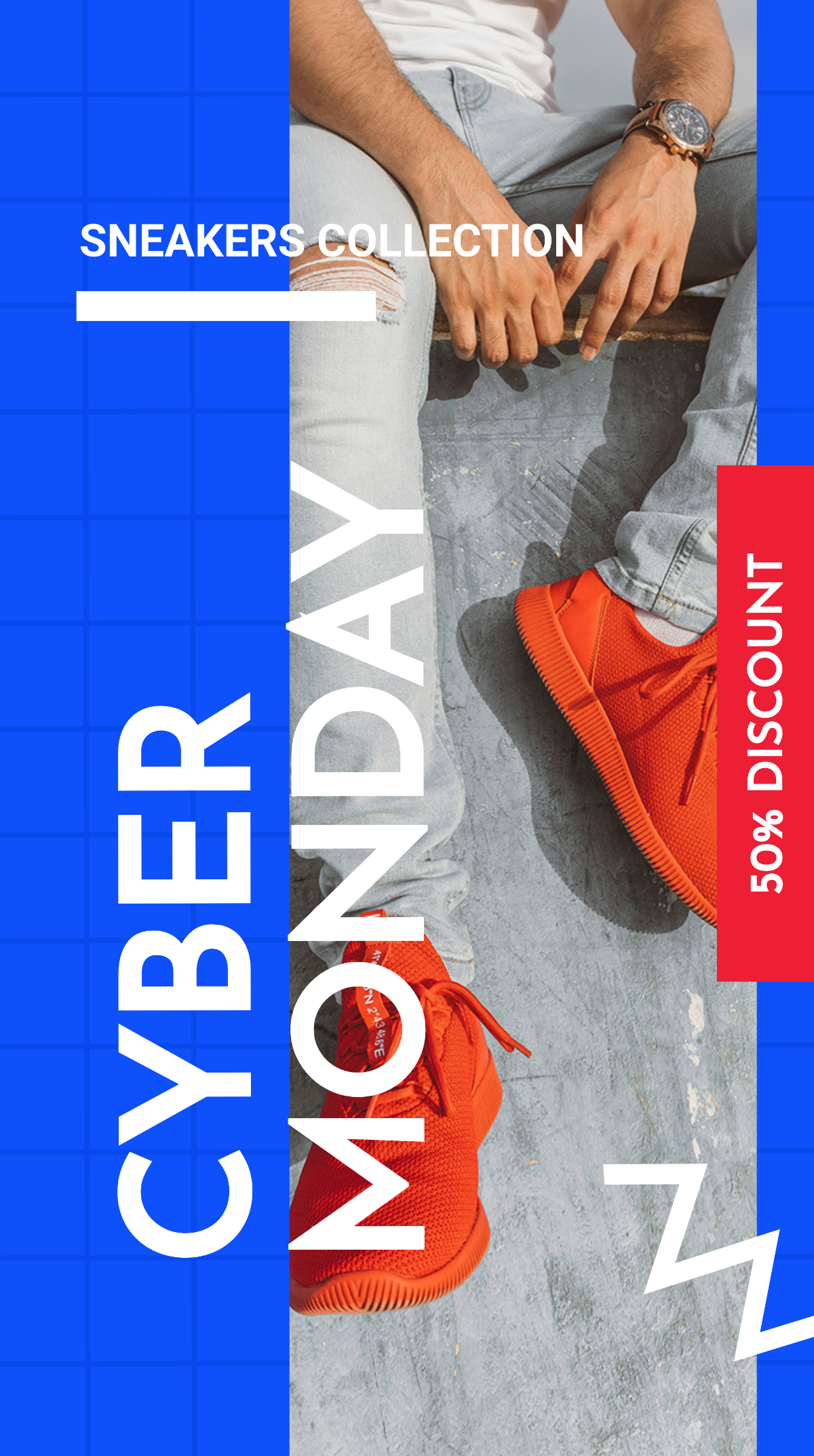 Cyber Monday Discount Sale Whatsapp Post Template