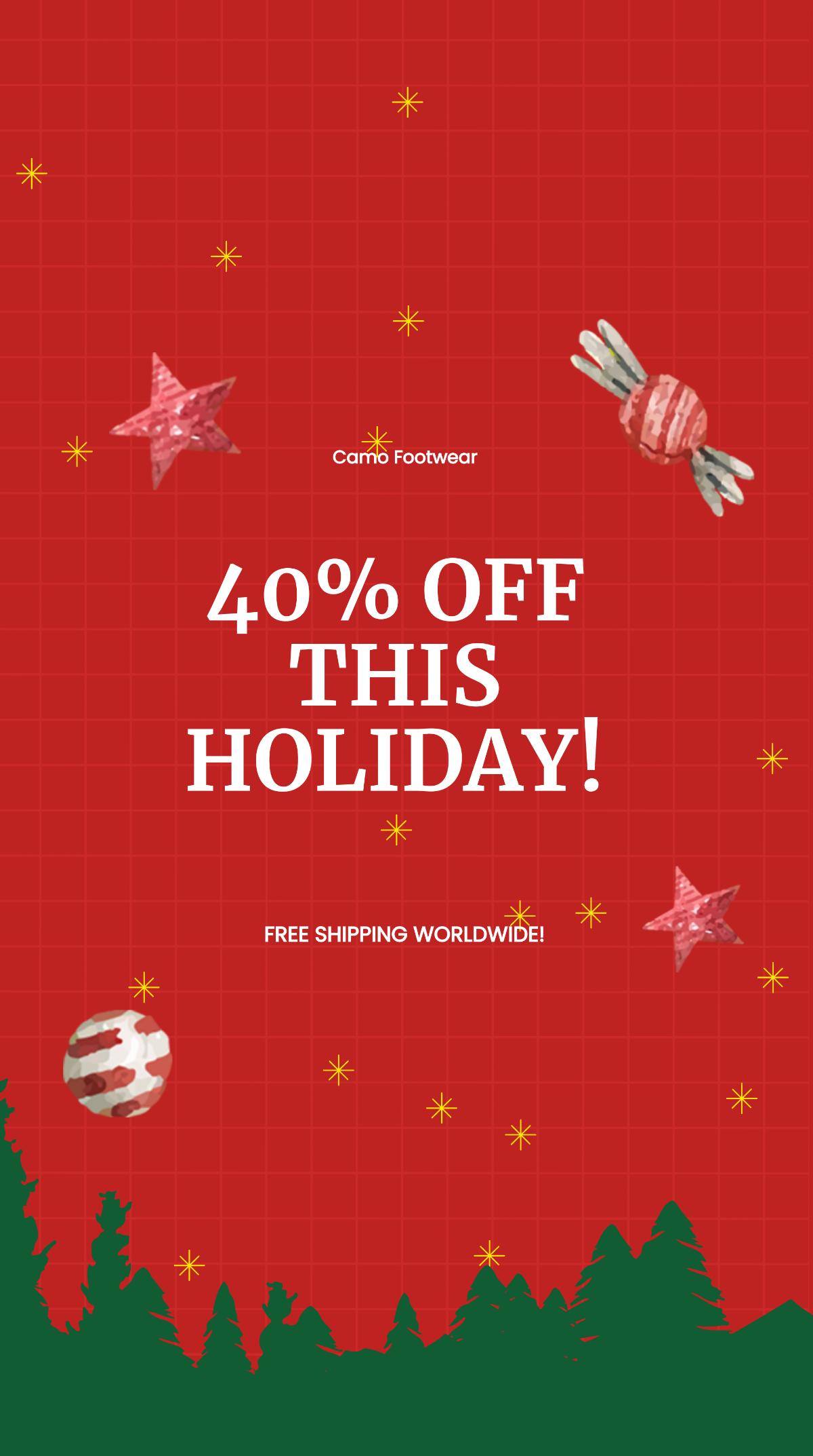 Holiday Off Discount Sale Instagram Story Template