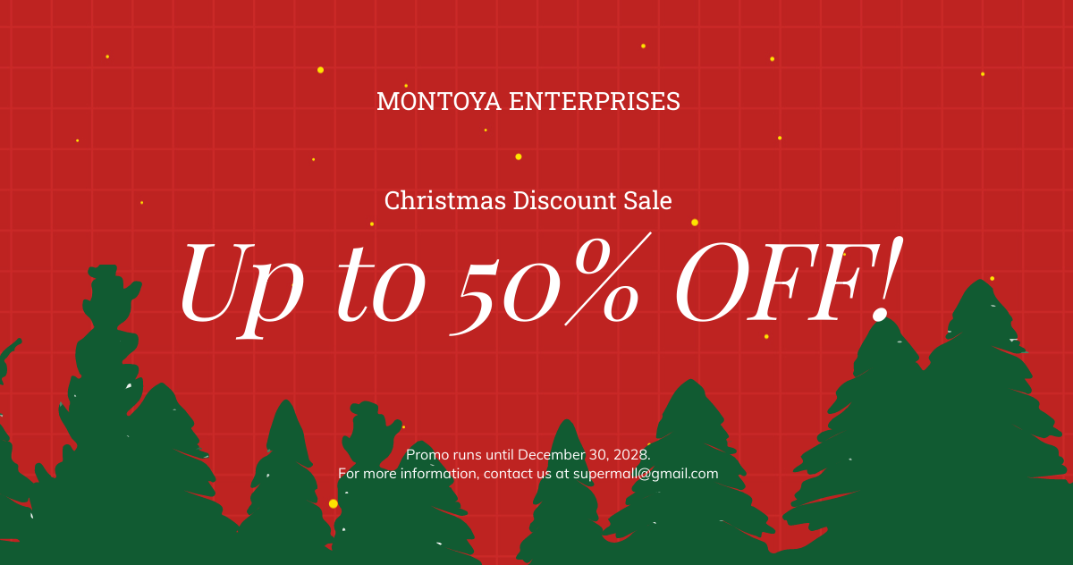 Holiday Off Discount Sale Linkedin Post Template