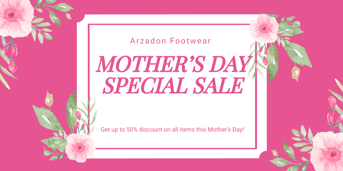Mothers Day Special Sale Twitter Post Template