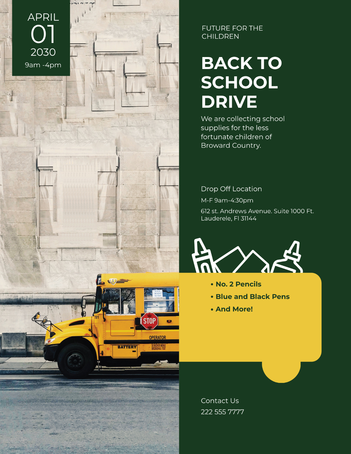 Back To School Drive Flyer