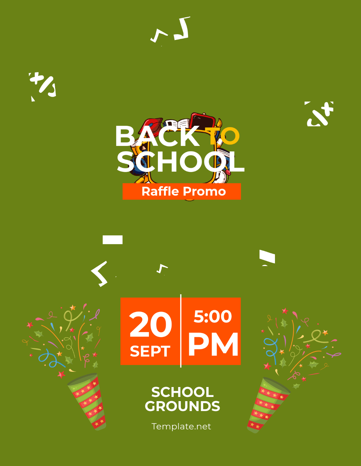 Free Back To School Raffle Flyer Template to Edit Online