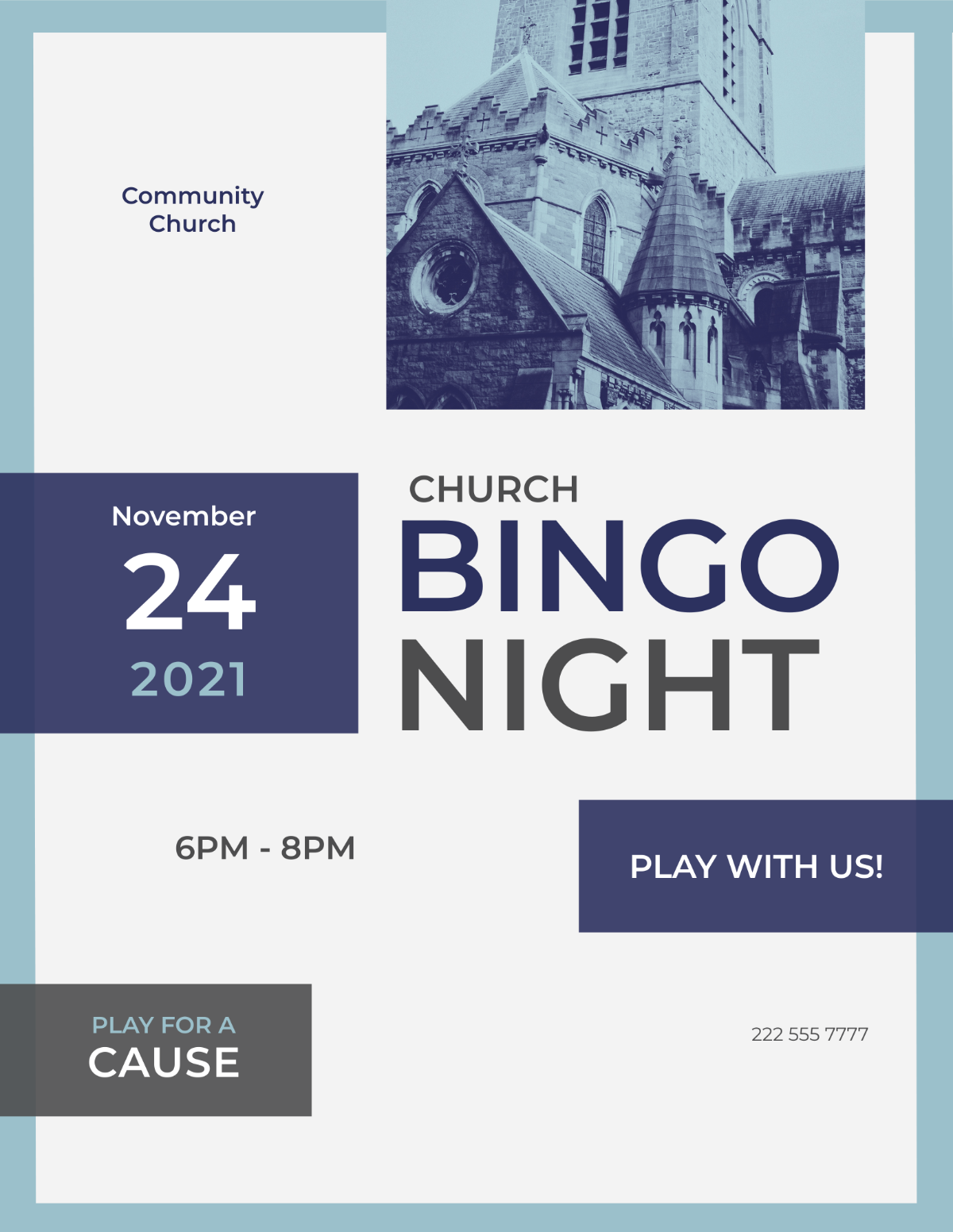 Church Bingo Flyer Template