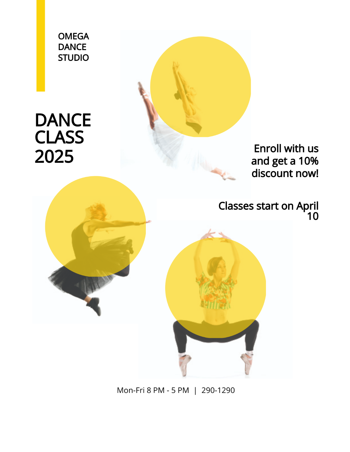 Dance Class Studio Flyer Template