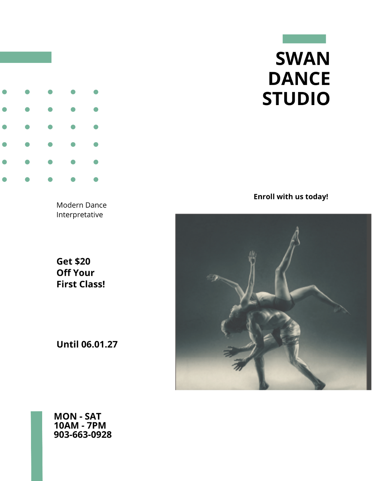 Dance Lesson And Studio Flyer Template - Edit Online & Download