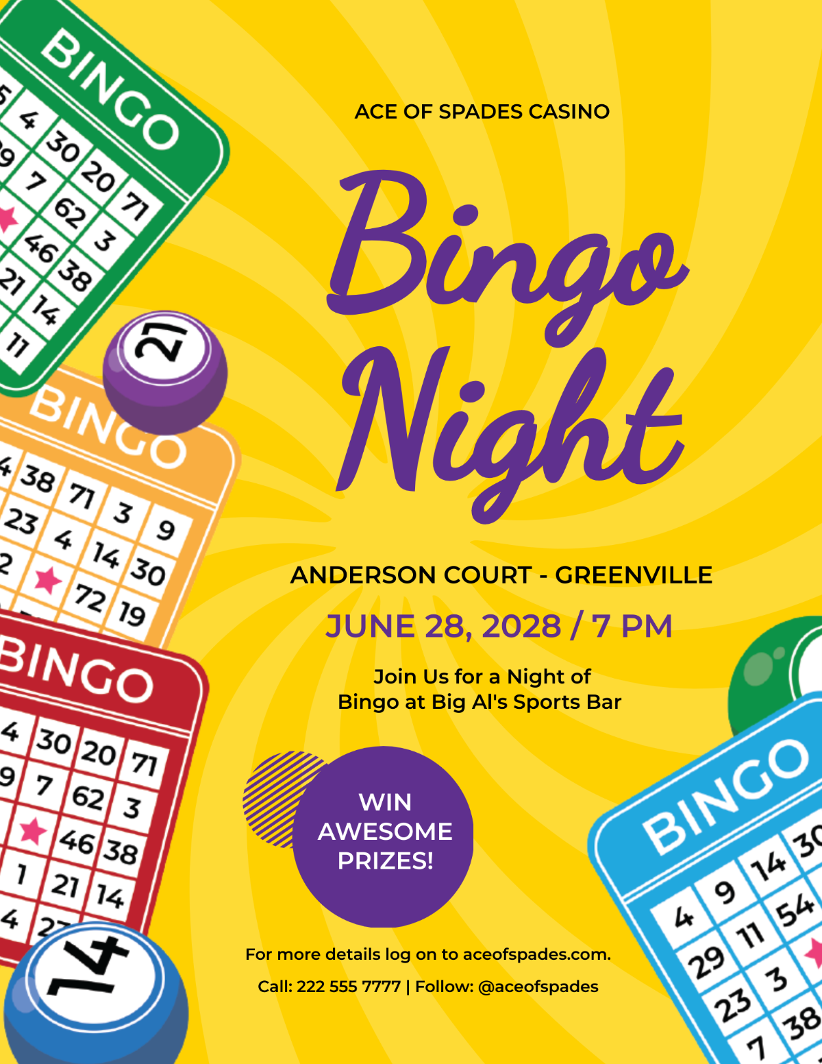 Creative Bingo Night Flyer Template