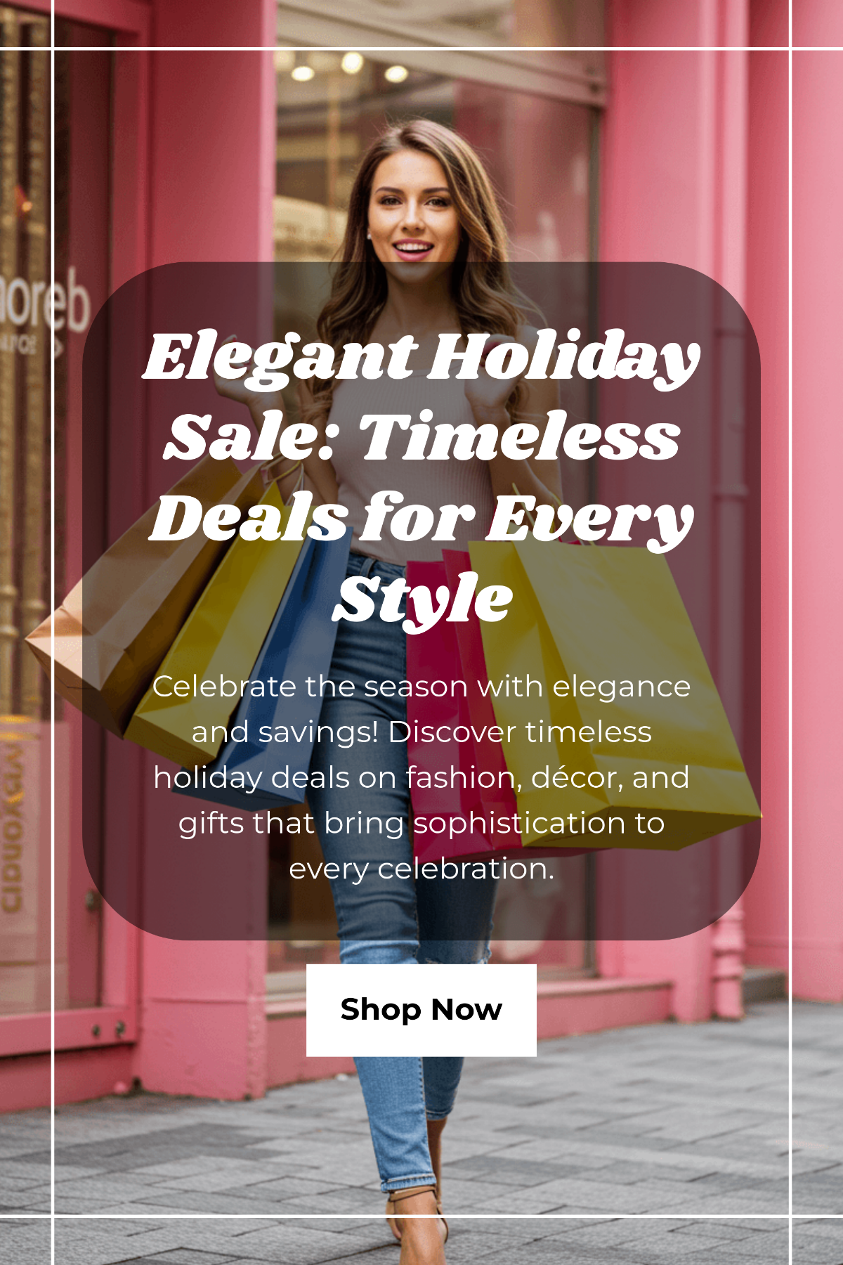 Free Elegant Holiday Sale Pinterest Pin Template to Edit Online