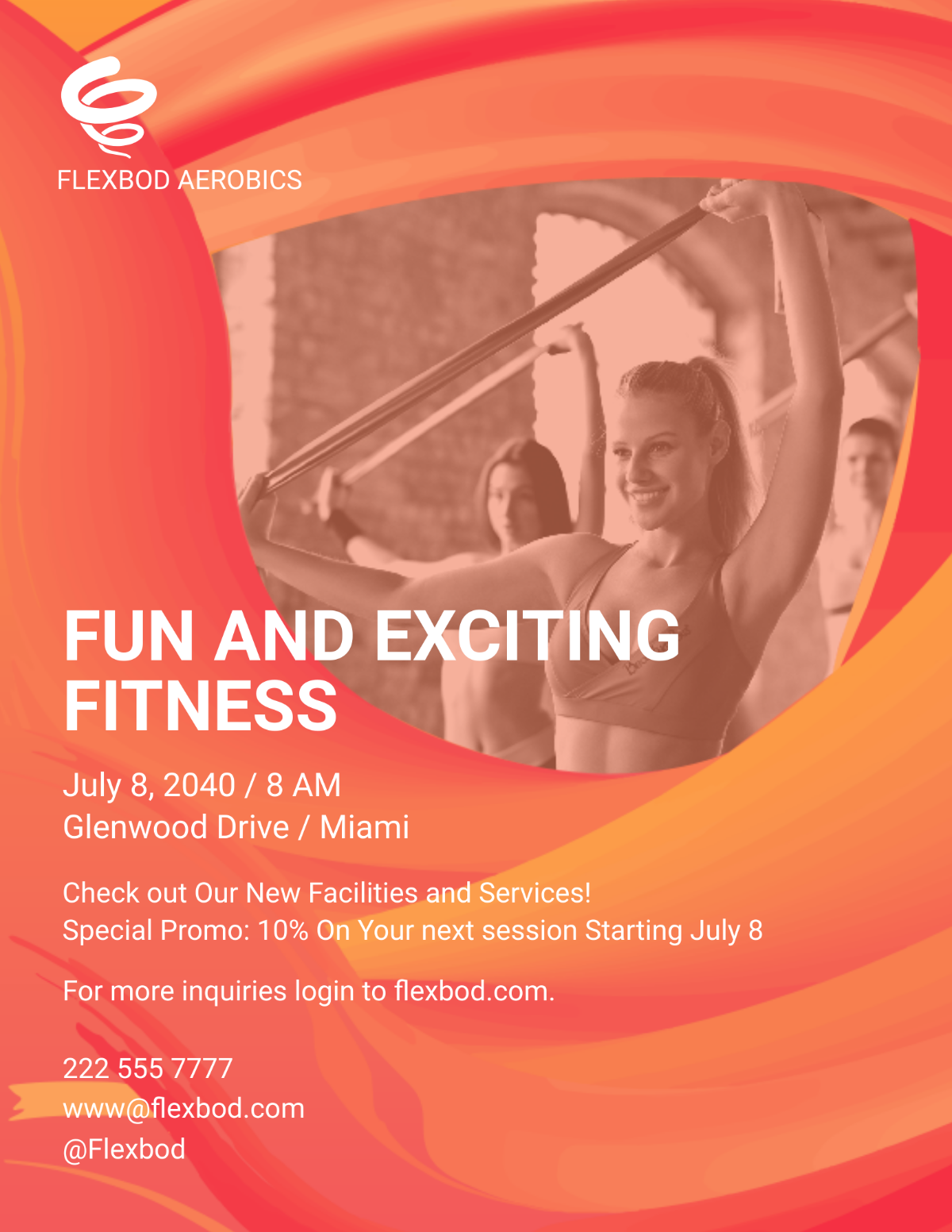 Aerobics Center Flyer Template - Edit Online & Download