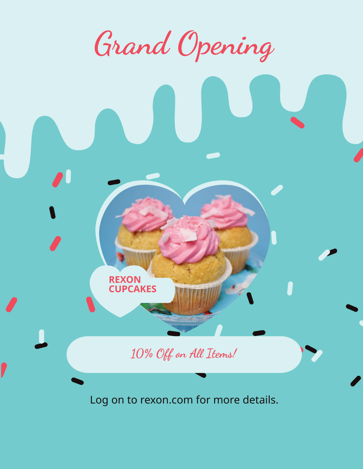 Cupcake Bakery Flyer Template - Edit Online & Download