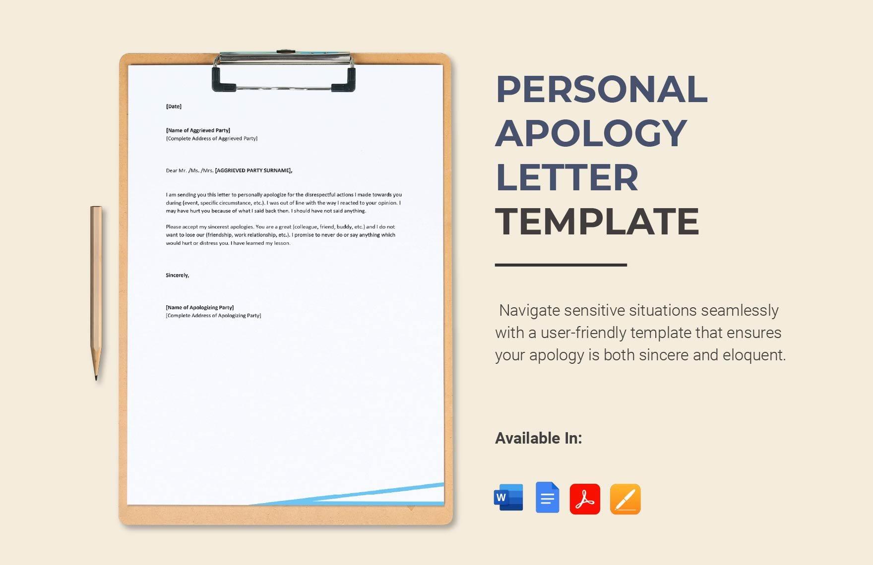 Personal Apology Letter Template