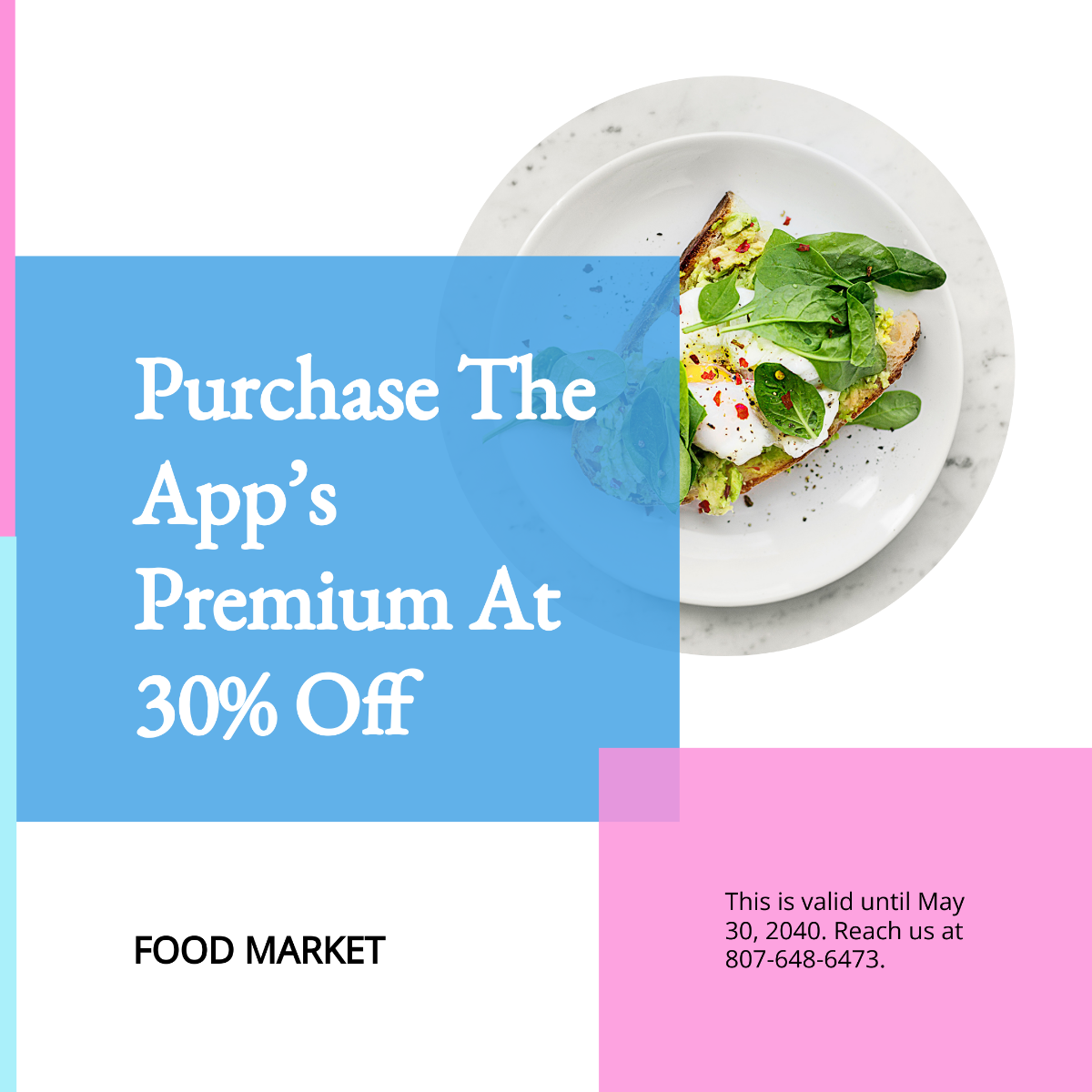Food App Promotion Instagram Post Template