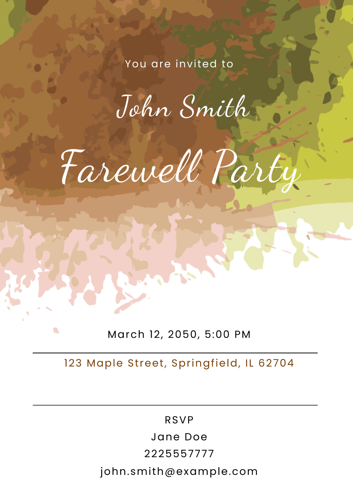 Farewell Party Invitation