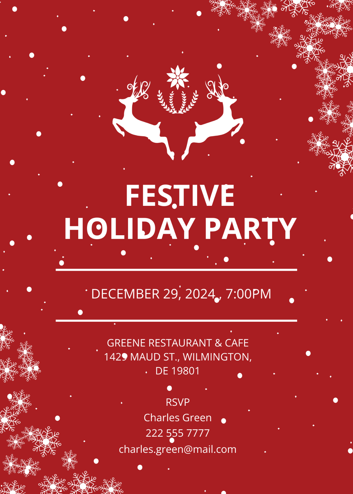 Festive Holiday Party Invitation