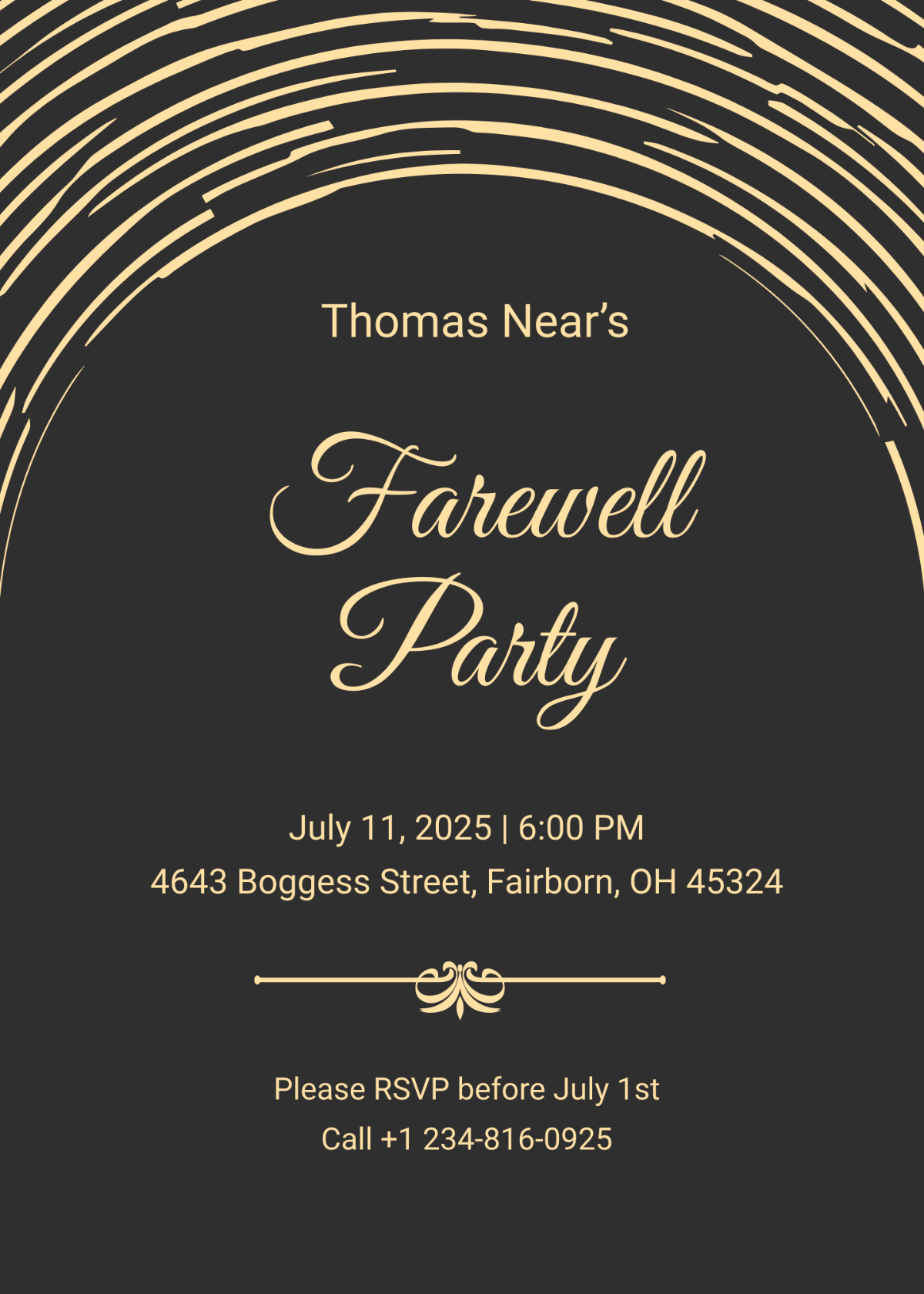 Modern Farewell Party Invitation Template