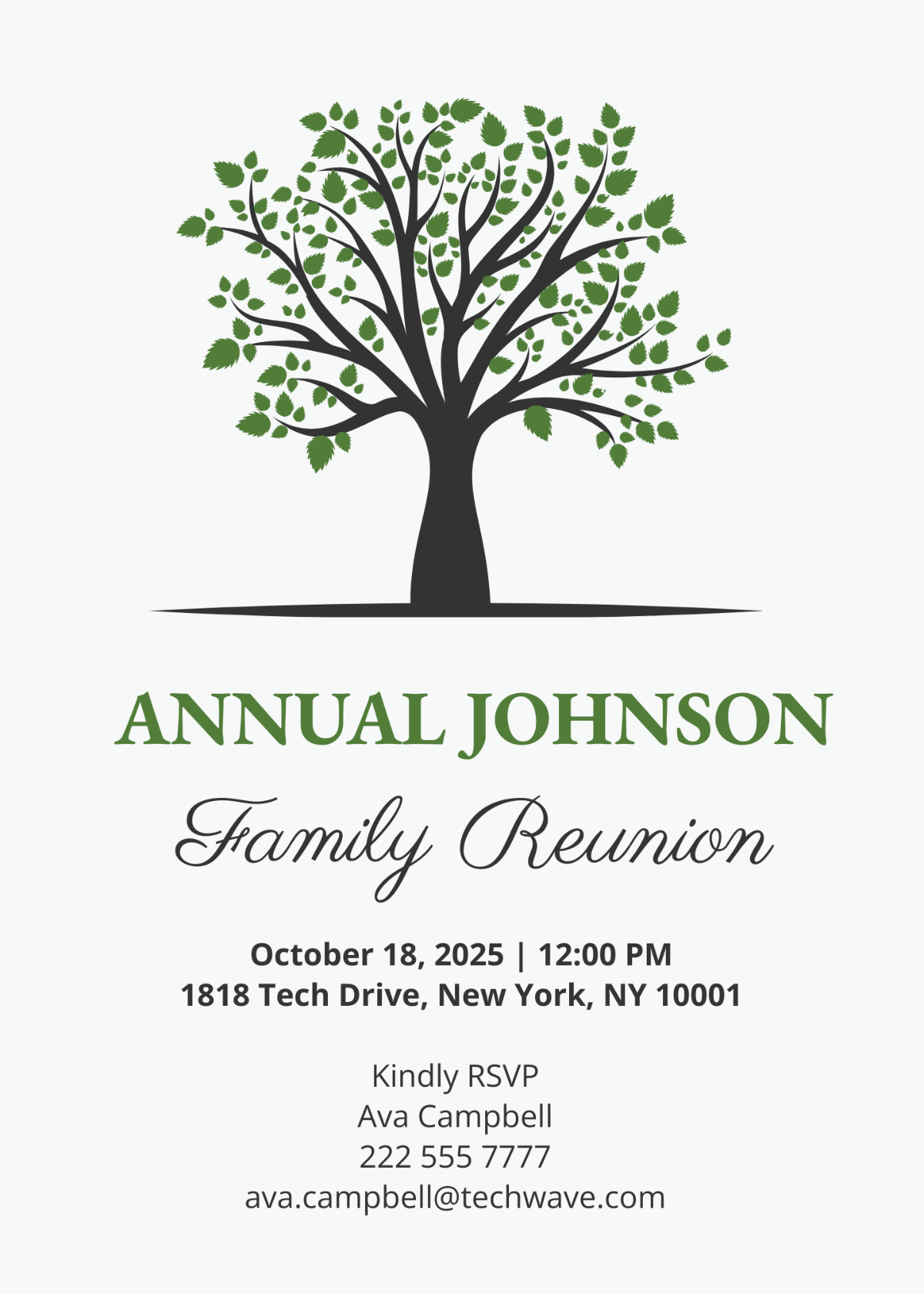 Old Family Printable Family Reunion Invitation Template - Edit Online & Download