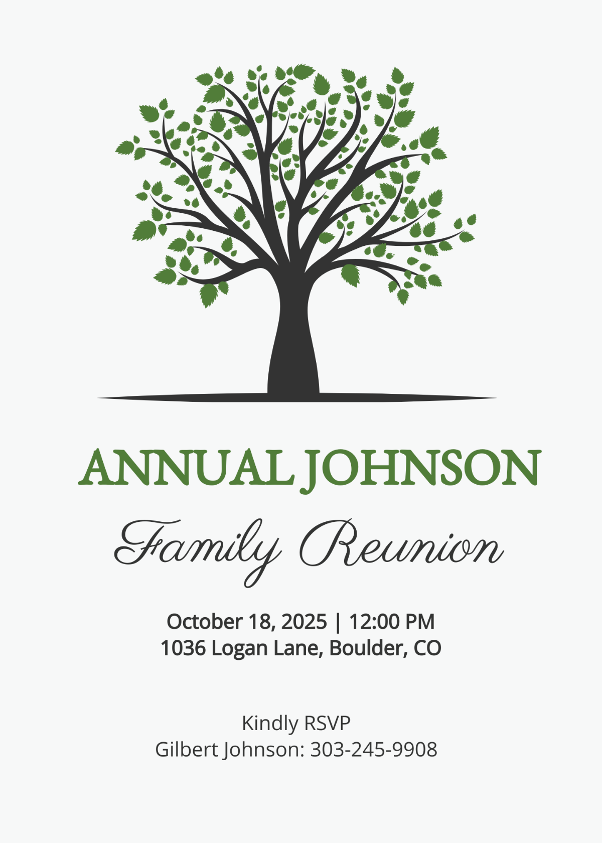 Old Family Printable Family Reunion Invitation Template