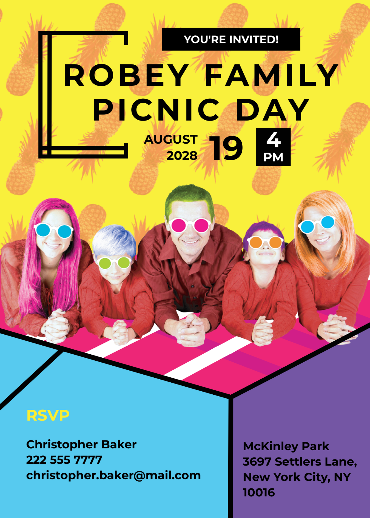 Family Picnic Invitation Template - Edit Online & Download