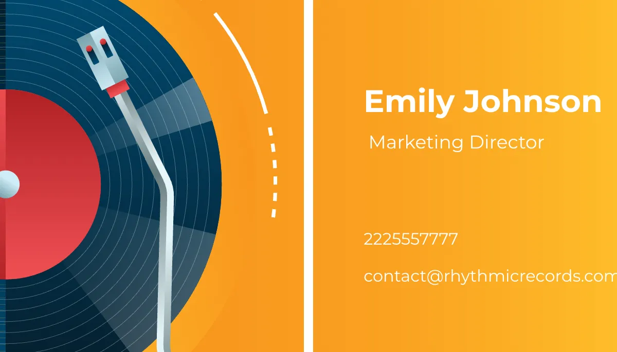 Free DJ Business Card with Photo Template to Edit Online