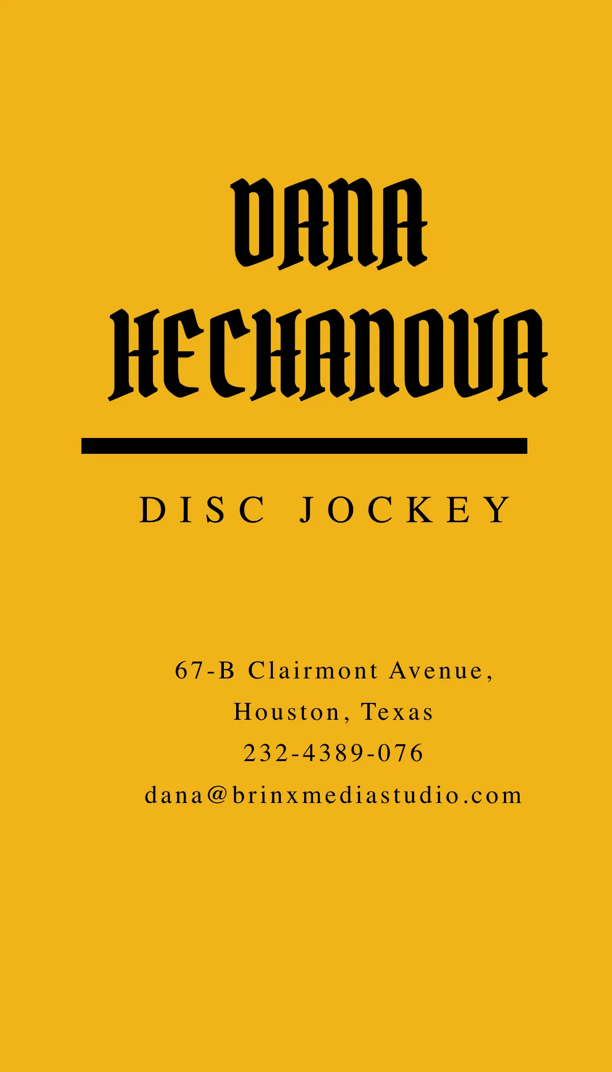 Free DJ Singer Business Card Template to Edit Online