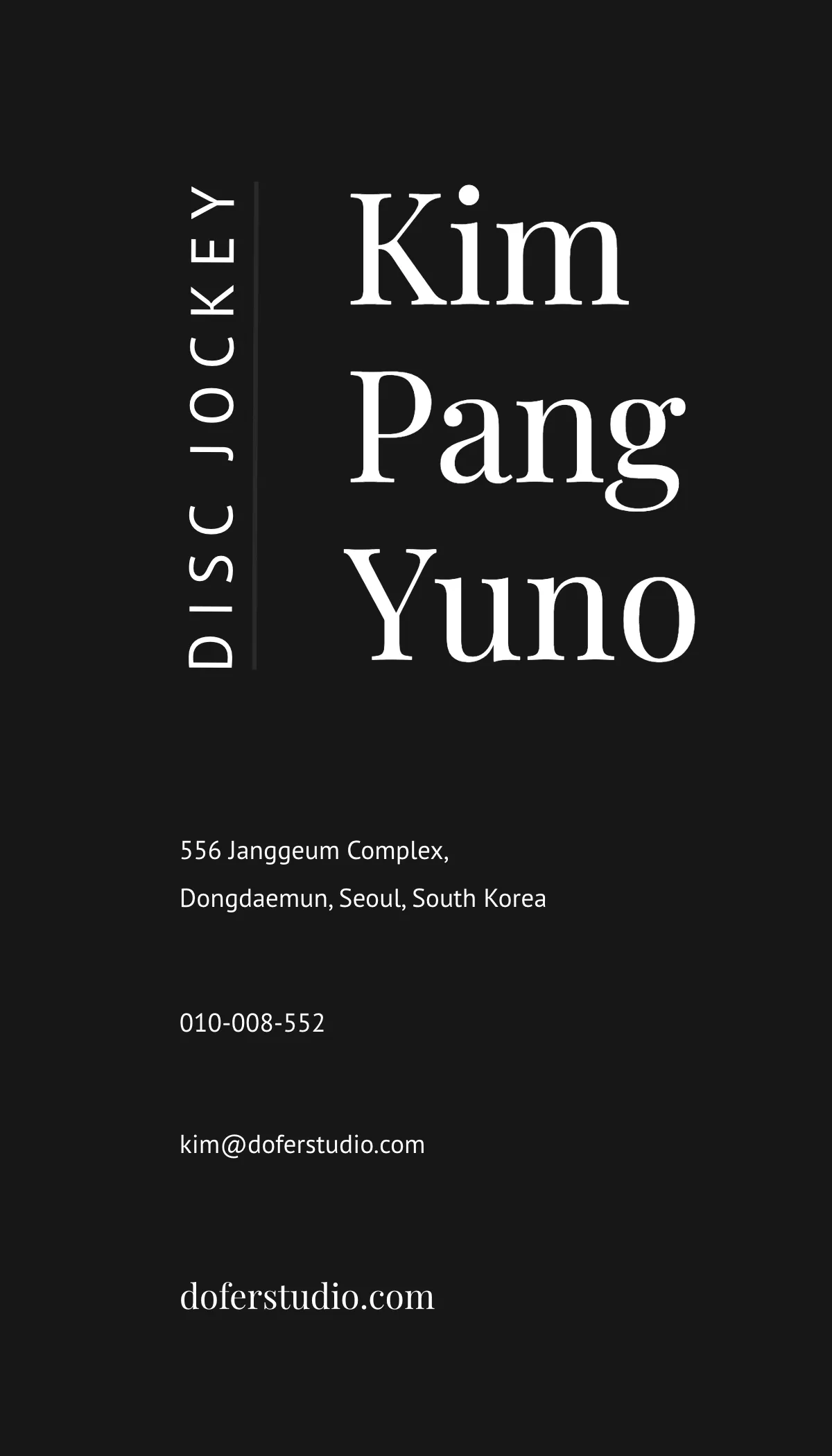 Free Flat DJ Business Card Template to Edit Online