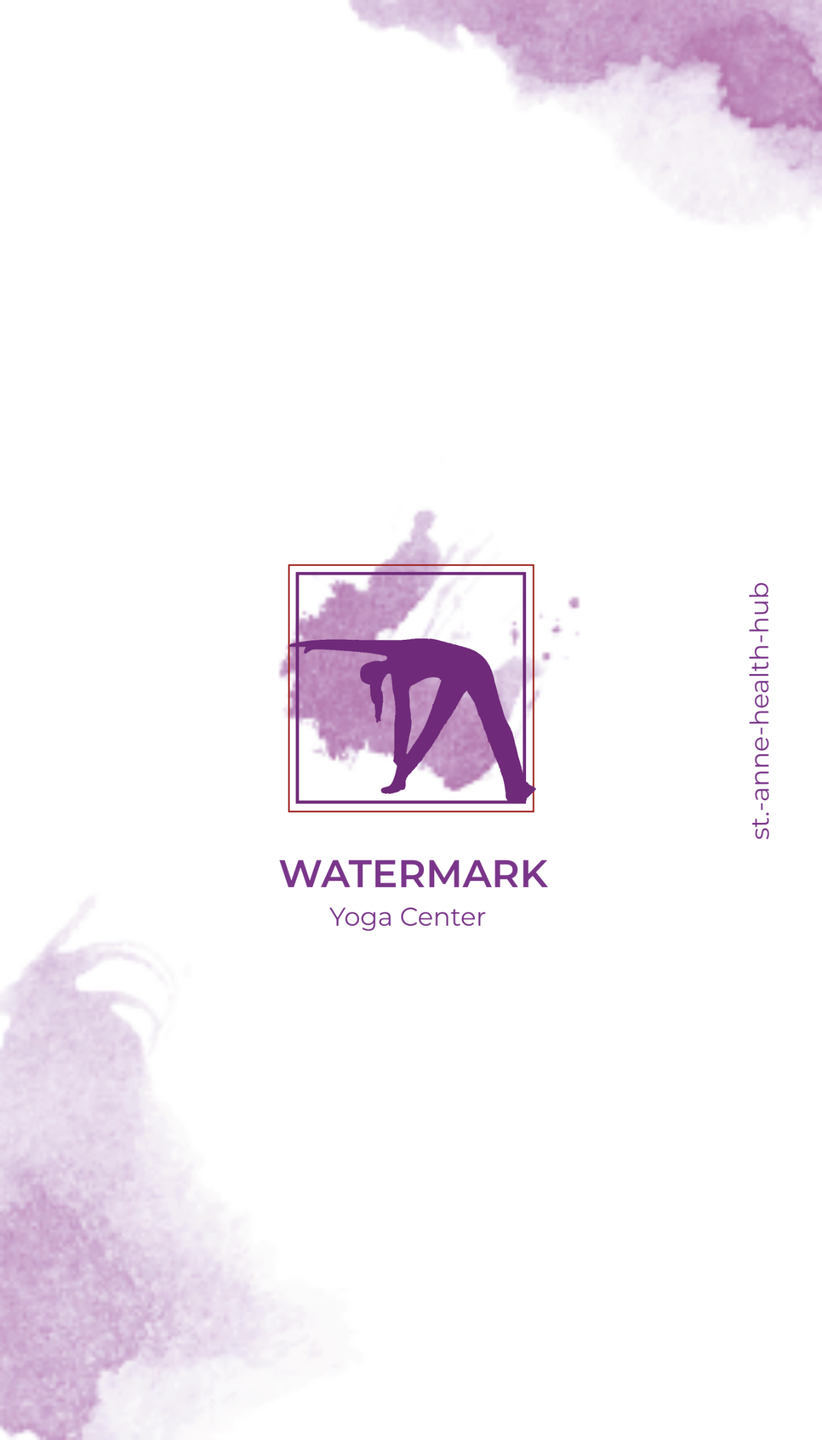 Watercolor Yoga Business Card Template