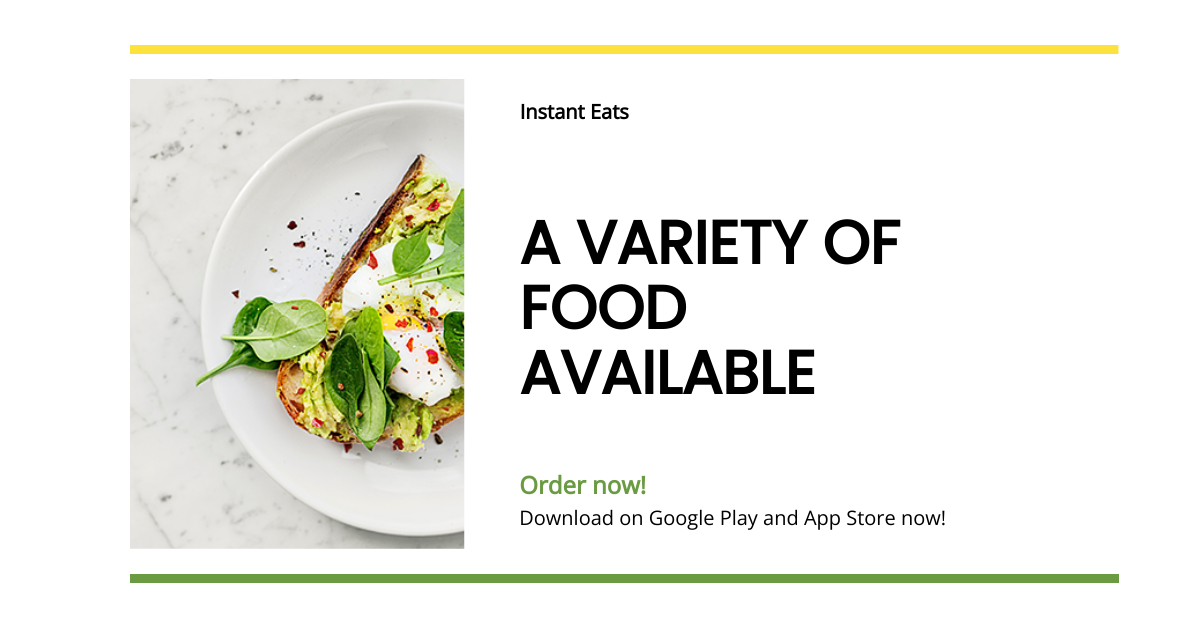 Food Market App Promotion Linkedin Post Template