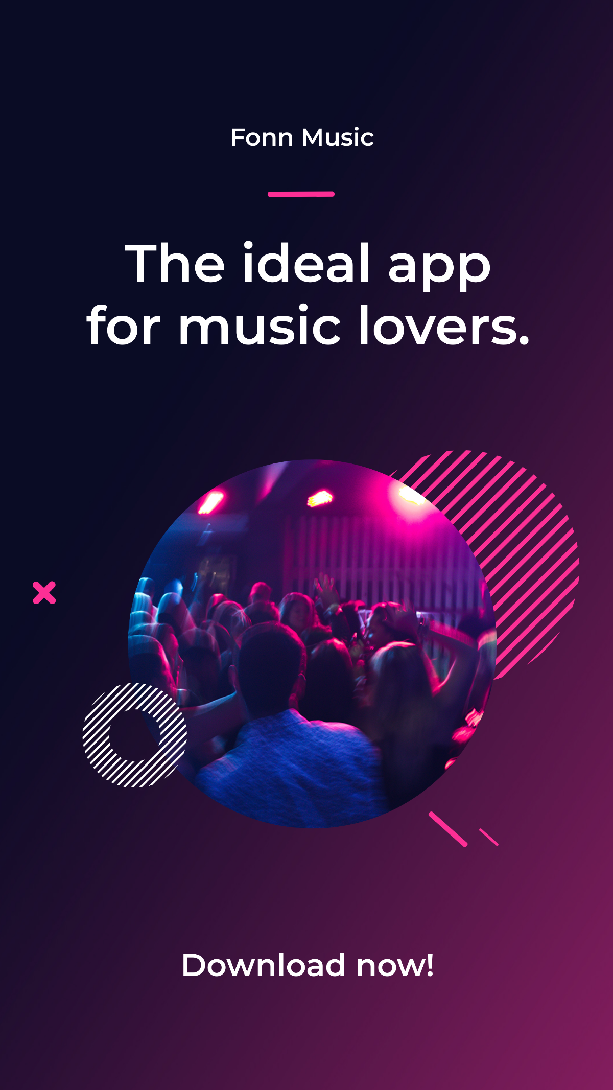 Modern Music App Promotion Whatsapp Post Template