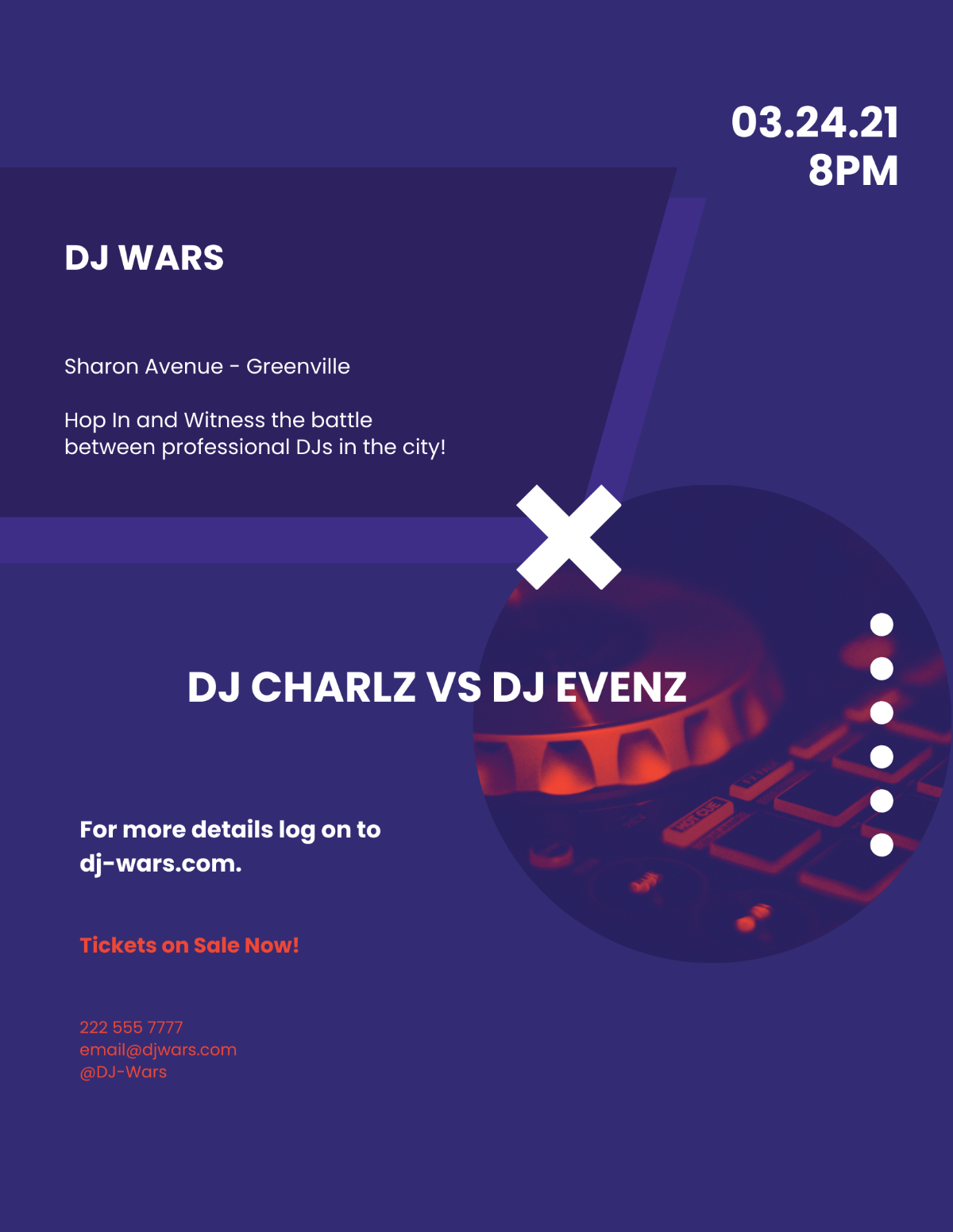 DJ Battle Flyer Template - Edit Online & Download