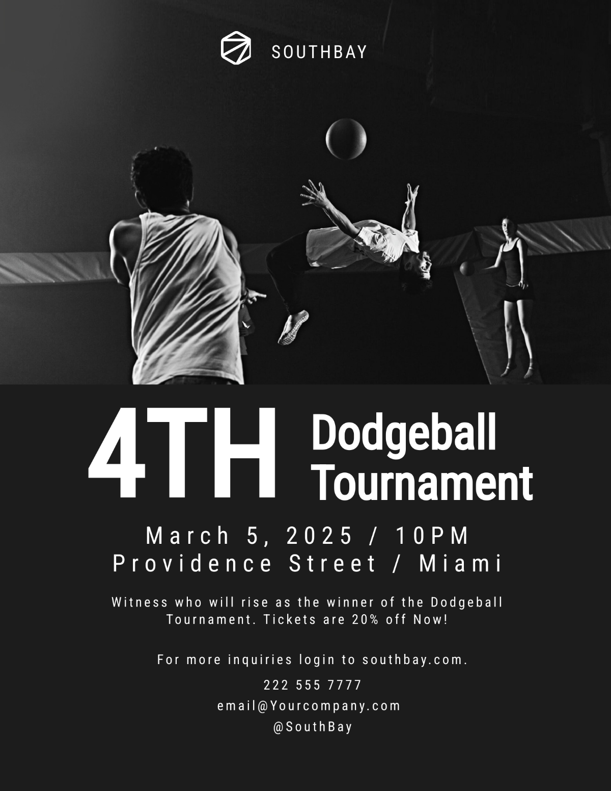 Free Dodgeball Tournament Flyer Template