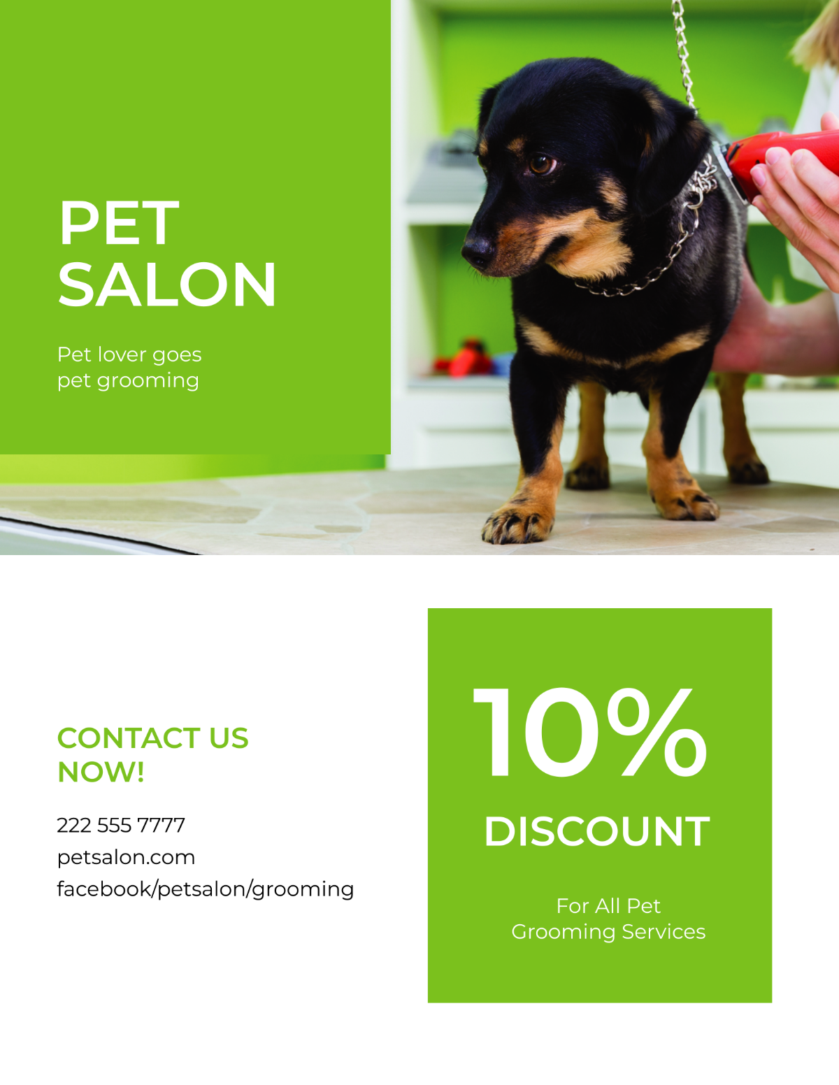 Dog Grooming Flyer Template