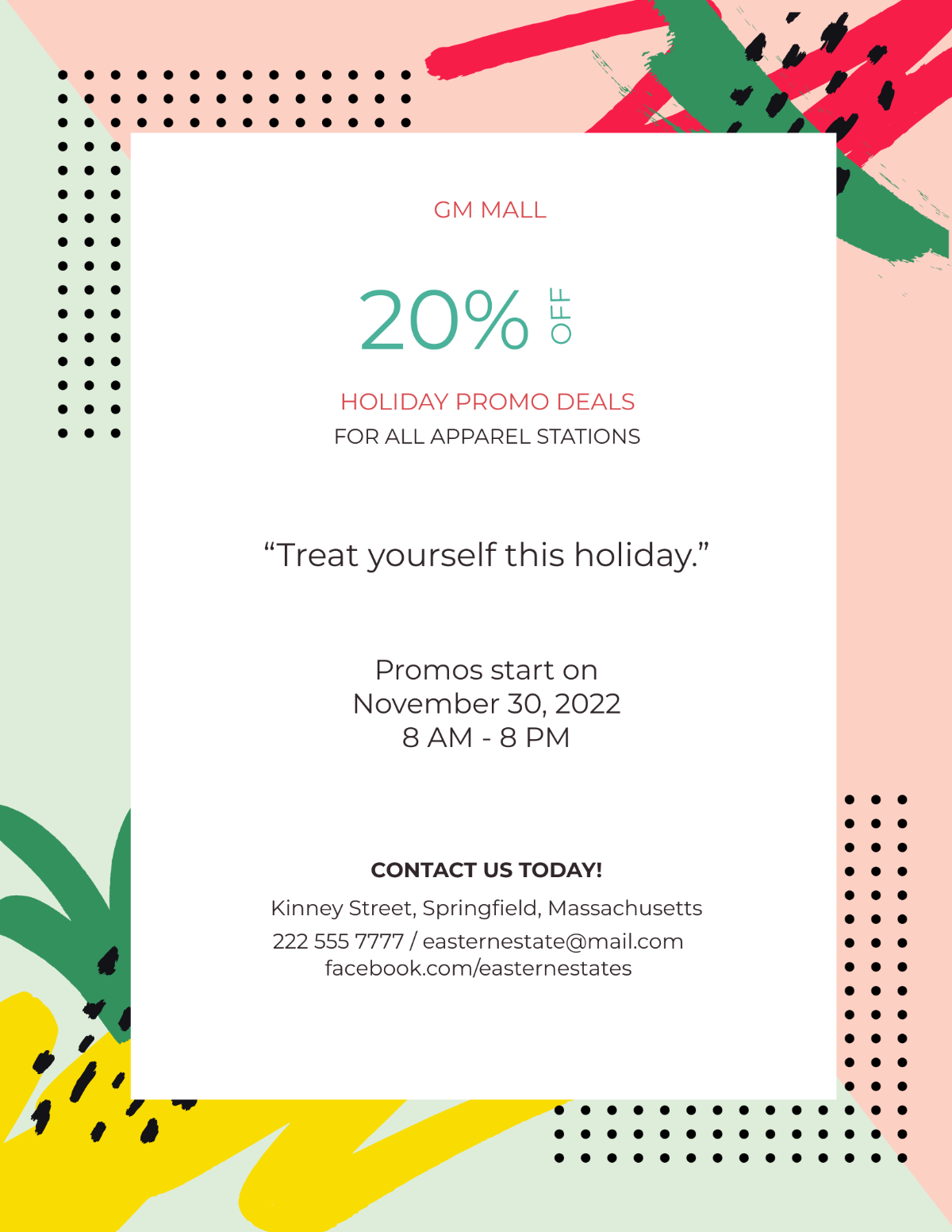 Holiday Sale Flyer Template - Edit Online & Download