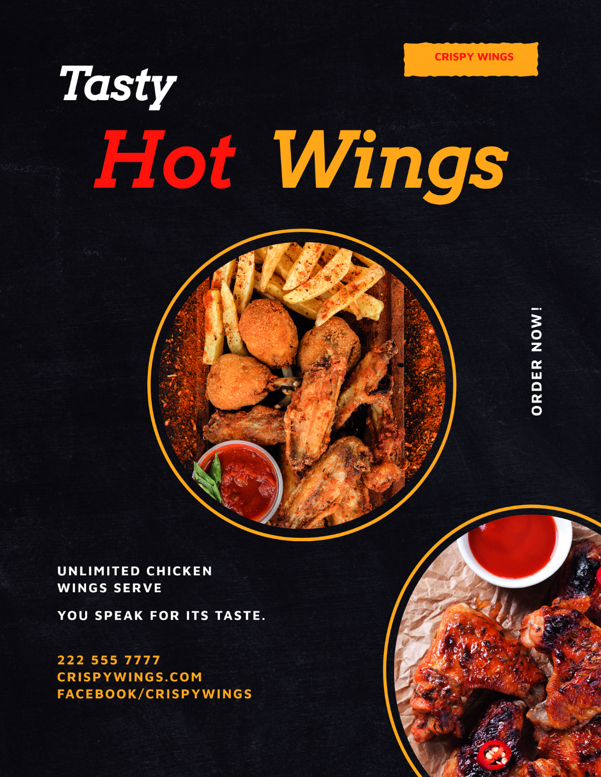 Hot Wings Flyer Template - Edit Online & Download