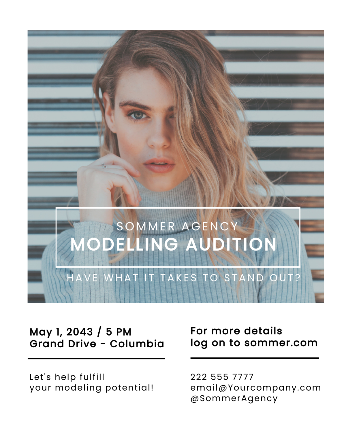 Free Models Agency Flyer Template