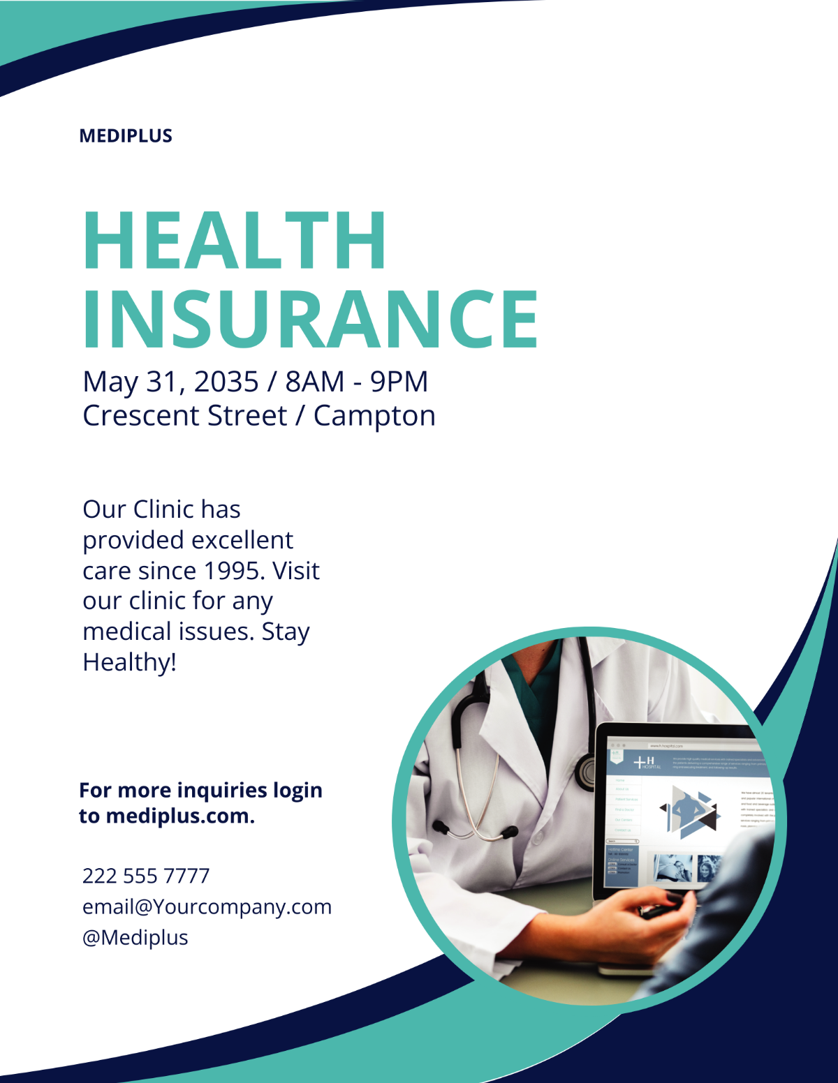 Health Insurance Company Flyer Template