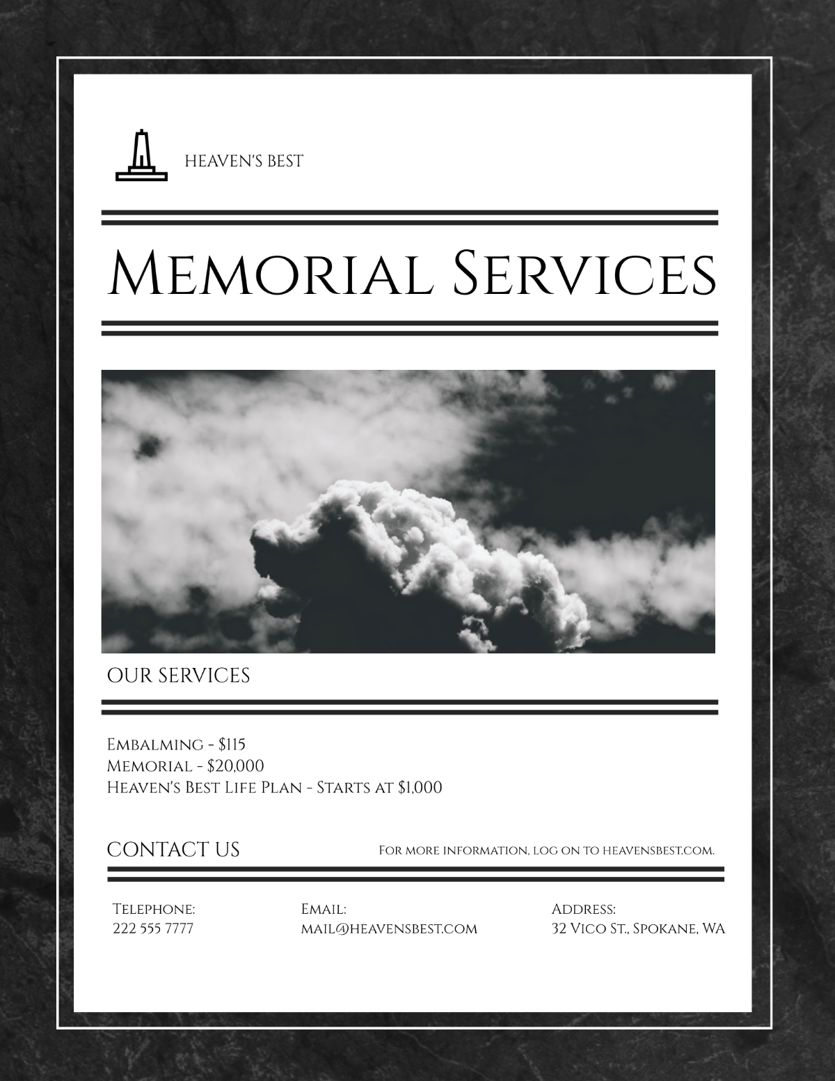 Free Memorial Flyer Templates, Editable and Printable