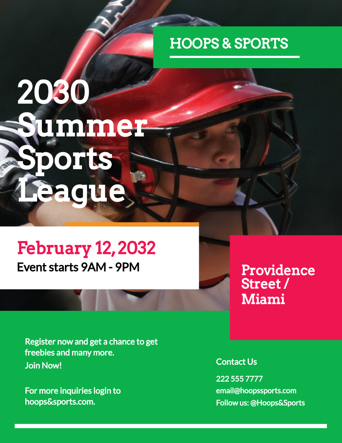 Summer Sports Event Flyer Template